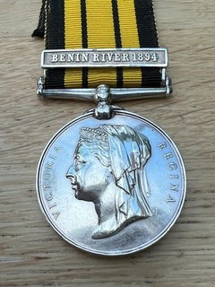 Victorian East West Africa General Service Medal With Benin River 1894 Clasp.