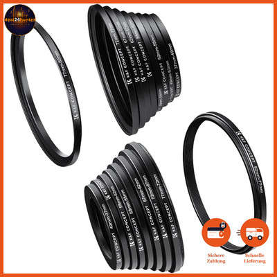 Filteradapter Set 18-teilig Metall Step Up & Down Ringe für Kamera Zubehör