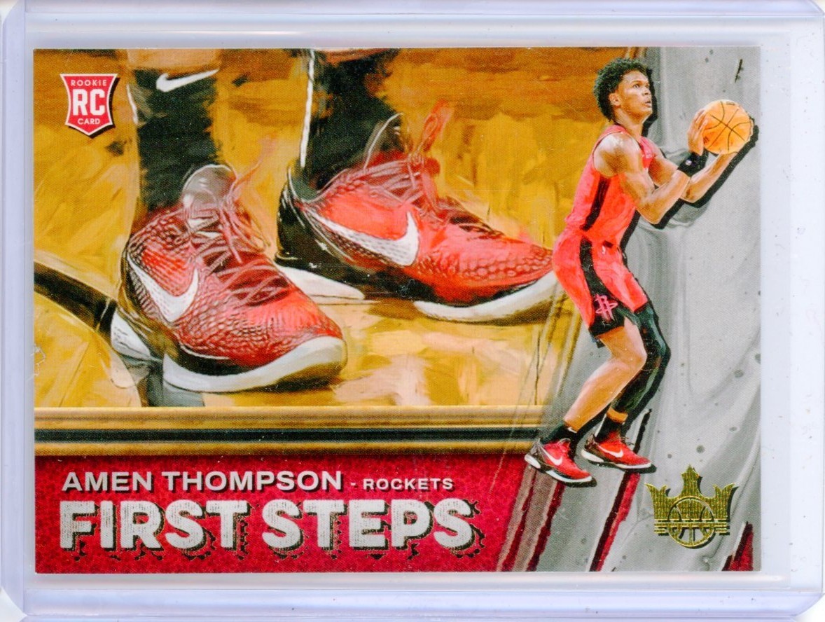 2023-24 Panini Court Kings AMEN THOMPSON Rockets First Steps RC Rookie