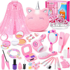 Kids Makeup Kit for Girl, Princess Toys Pretend Play Makeup Girls Toys, Kids Mak