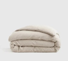 Quince King/Cali King European Linen Natural Chambray Duvet Cover - no Shams 