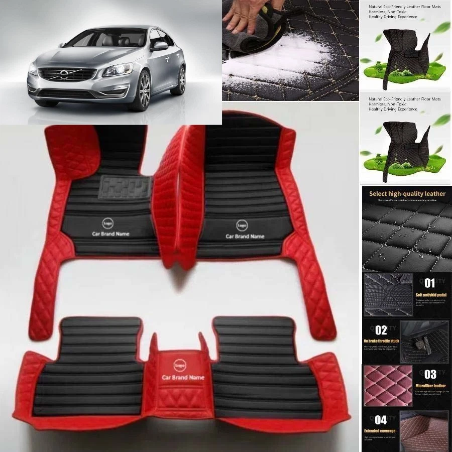 For Volvo S60 Car Floor Mats Luxury Waterproof Carpets Liners Interior Auto Foto 4 de 4