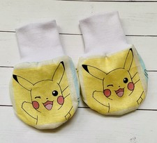 Yellow Pocket Monster Newborn Baby Mitts