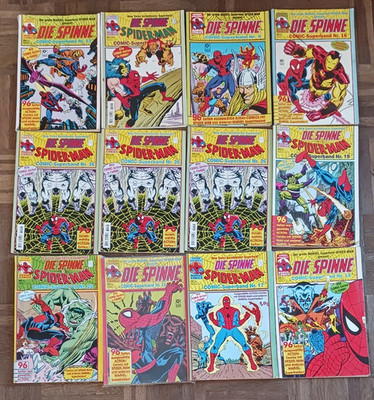 12x Die Spinne Comic Superband Comics Condor Marvel Spiderman