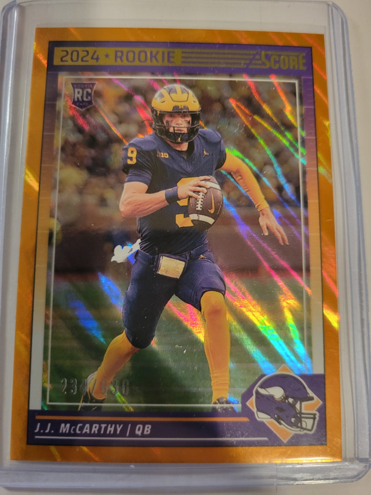 2024 Score - Rookies J.J. McCarthy #304 Lava 234/630 (RC)