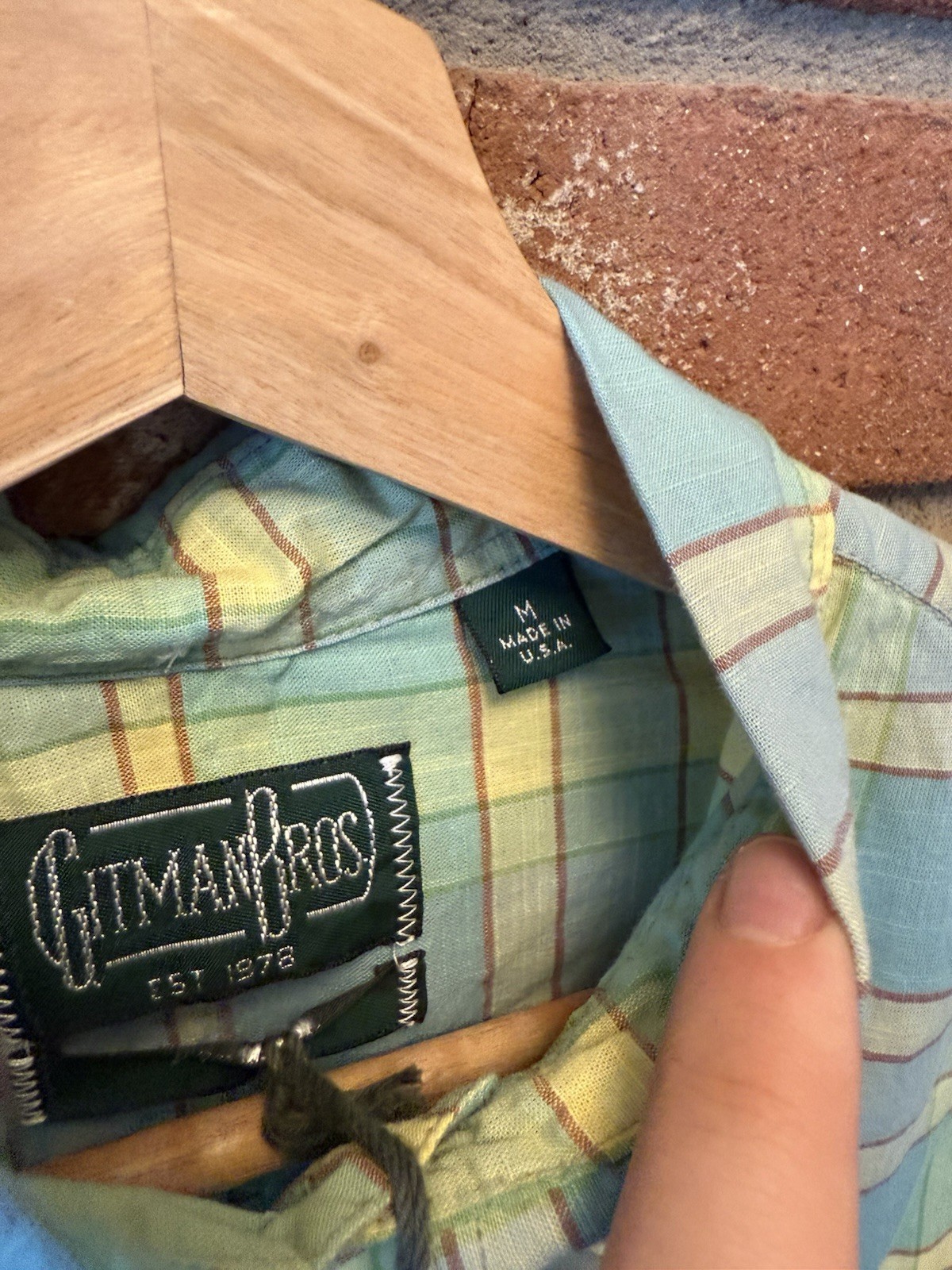 Gitman Bros. Vintage Long Sleeve Shirt USA M