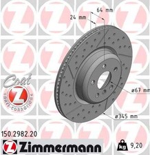 1x Bremsscheibe COAT Z ZIMMERMANN 150.2982.20 für BMW 3er Touring G21 G81 G20