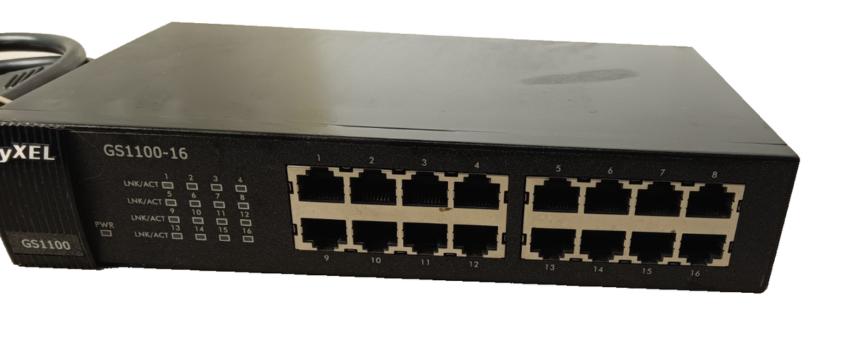 ZyXEL GS1100-16 16-Port Gigabit Ethernet Switch | tested working