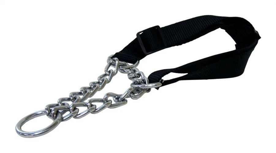 Boss Pet Pdq Black / Silver Steel Dog Collar Large Pack Of 6
