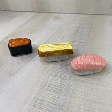 3 Sushi Wind-Up Toys: Salmon Roe, Egg Sushi Tamago , Fatty Tuna