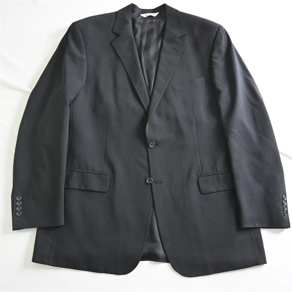 Pronto Uomo 44L 38x32 Black 100% Wool Mens Jacket Pants Suit - Image 2 of 4