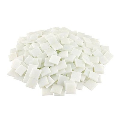 Mosaic Supplies - 3/4'' White Stained Glass Chips - 48 Pieces