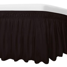 Easy-Going Bed Skirt for Queen or King Size Bed, 14 Inch Tailored Drop, Fitte...