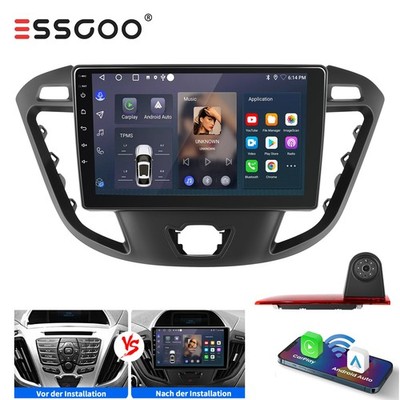 Bremslicht Rückfahrkamera+ GPS Autoradio 2+64G Für Ford Transit Custom 2012-2021