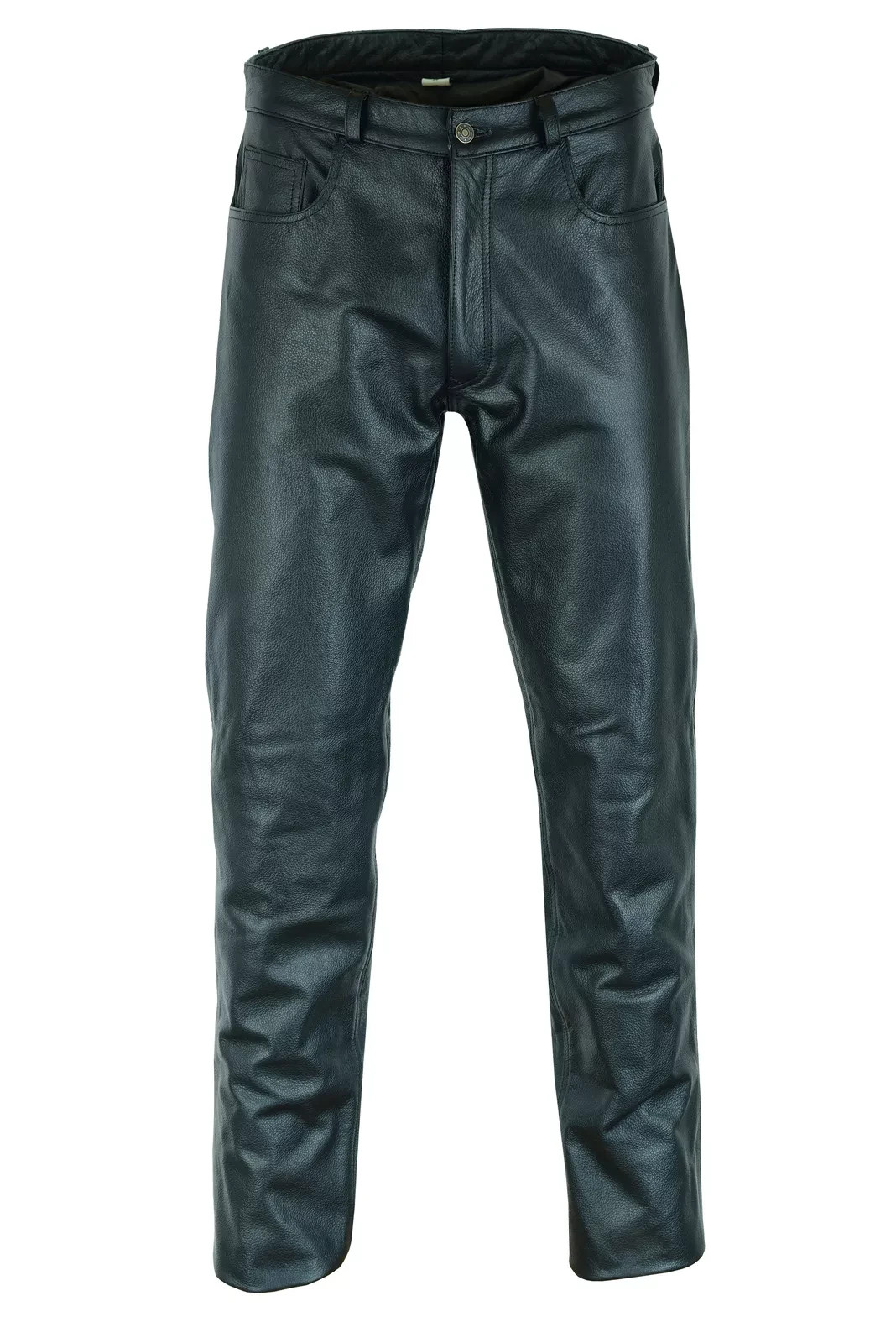 S Biker Jeans Real Black Or Cow Leather Sleek And Sexy 501 Style Pants New