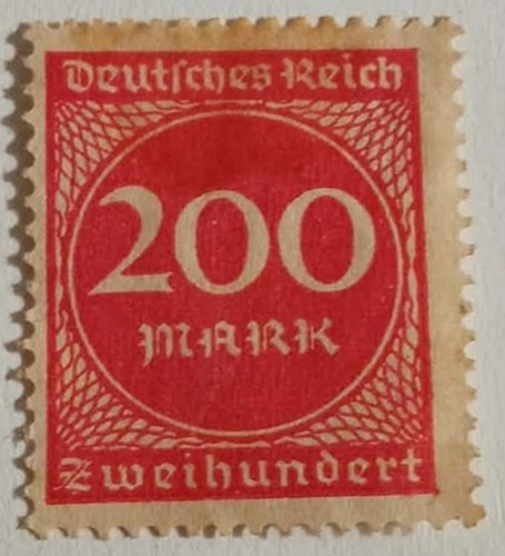 GERMANY STAMP-GERMAN EMPIRE-WEIMAR REPUBLIC-200 MARK-1923