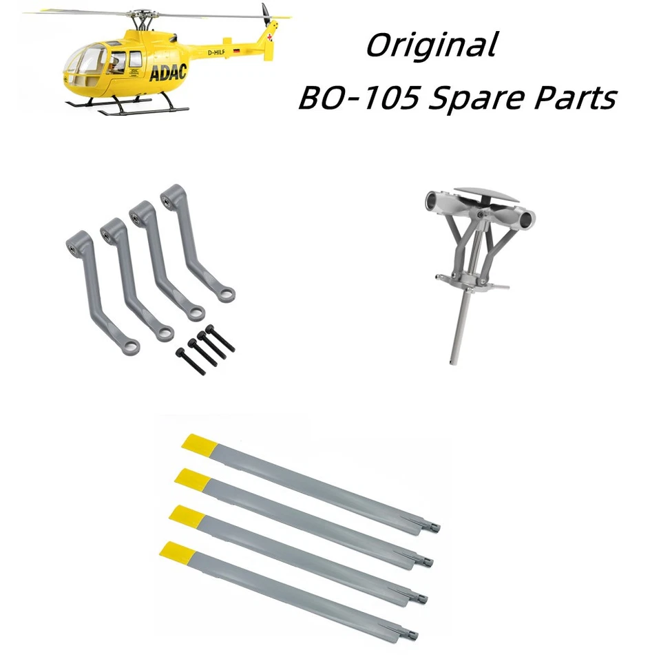 Fly Wing BO-105 RC Hubschrauber Original Main Rotor Blades Rotor Head Linkage - Bild 2 von 4