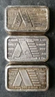 Lot of Three A-Mark 1oz Silver Bars