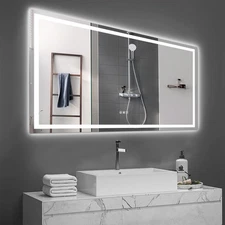 LED 72'' x 36'' Dimmable Bathroom Mirror Light w/ Infinite Color Temp Anti-Fog