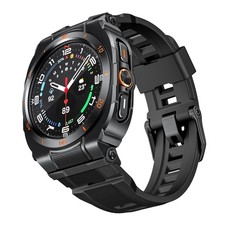 Metal Watch Case Silicone Sport Band For Samsung Galaxy Watch Ultra 47mm