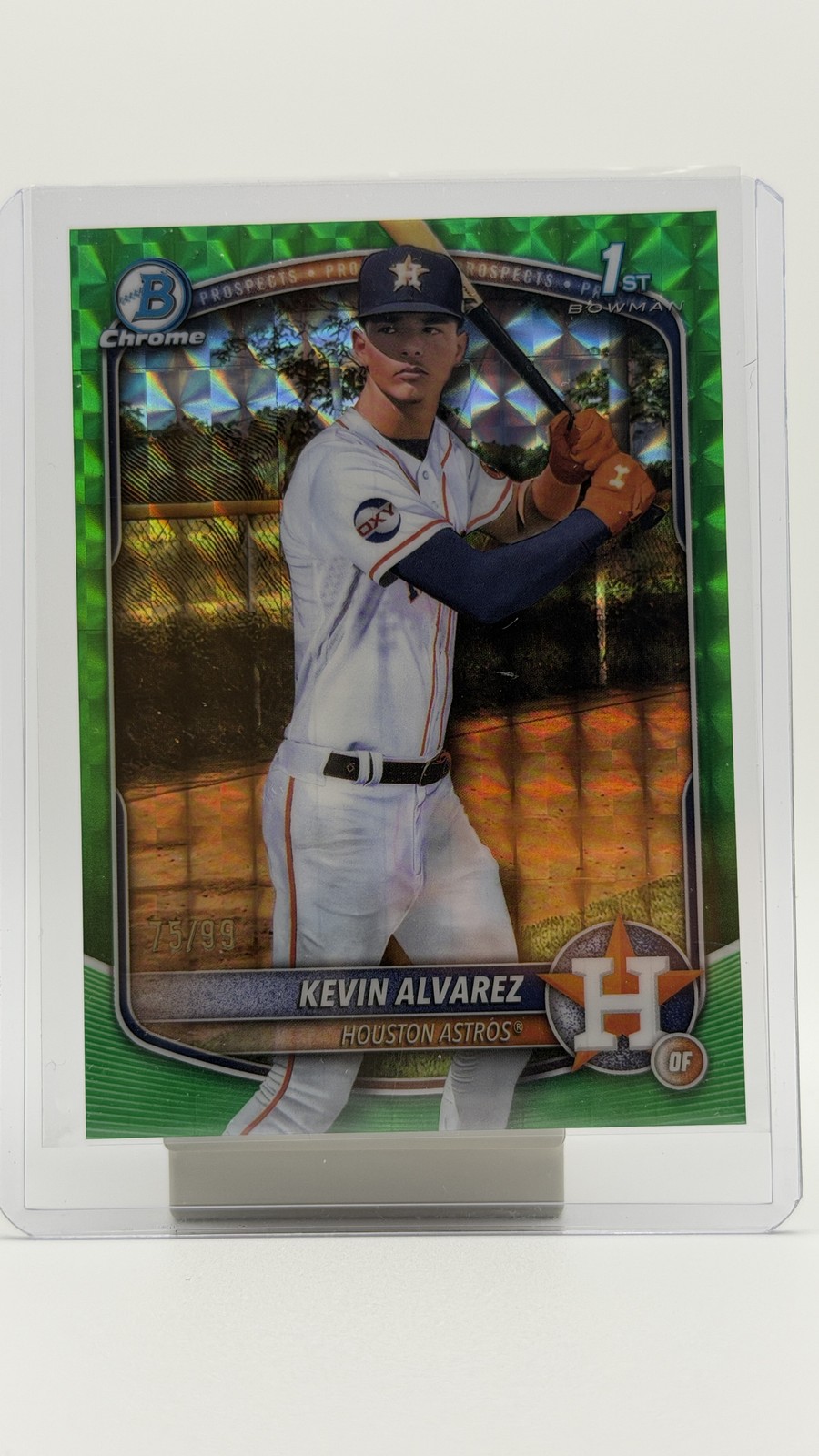 2025 Bowman Chrome #BCP-227 Kevin Alvarez Prospects Green Shimmer #/99