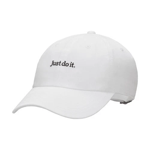Nike Sportswear Heritage86 Just Do It S/M Baseball Hat White Black FB5370 100