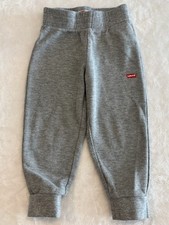 Levi's Jogger Pants Boys 3T Gray Logo Waffle Knit Tapered Leg Running Casual Wea