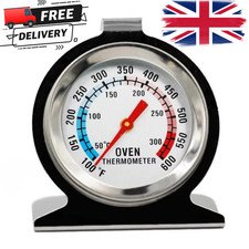 Oven Thermometer Cooker Temperature Stainless Steel Gauge Quality 300ºC UK