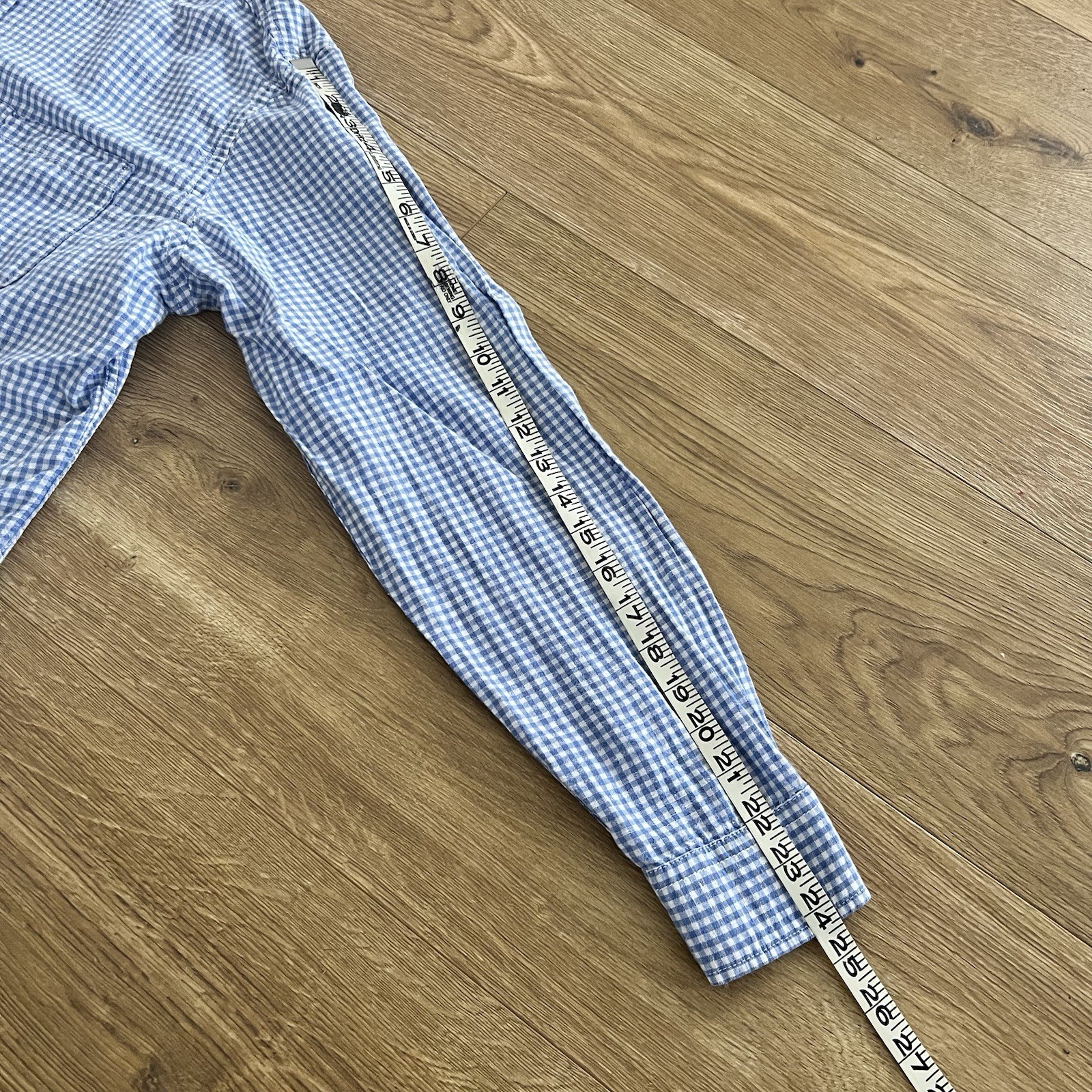 Amazon essentials Linen Blend Gingham Button-Down… - image 7