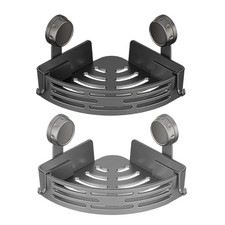 Suction Cup Shower Caddy Shelf Bathroom Corner Bath Storage Holder Rack