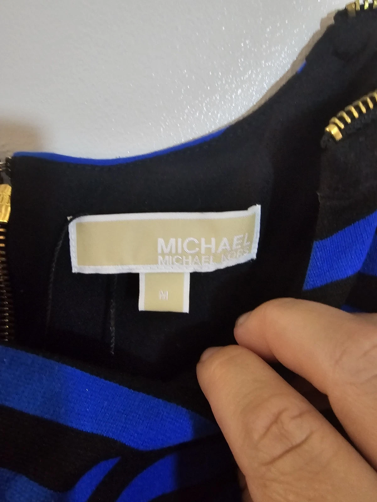 Abito donna Michael Kors blu e nero a righe taglia M