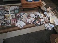 Huge Lot Needlepoint Embroidery Cross-Stitch + Books, Patterns, Supplies Vintage