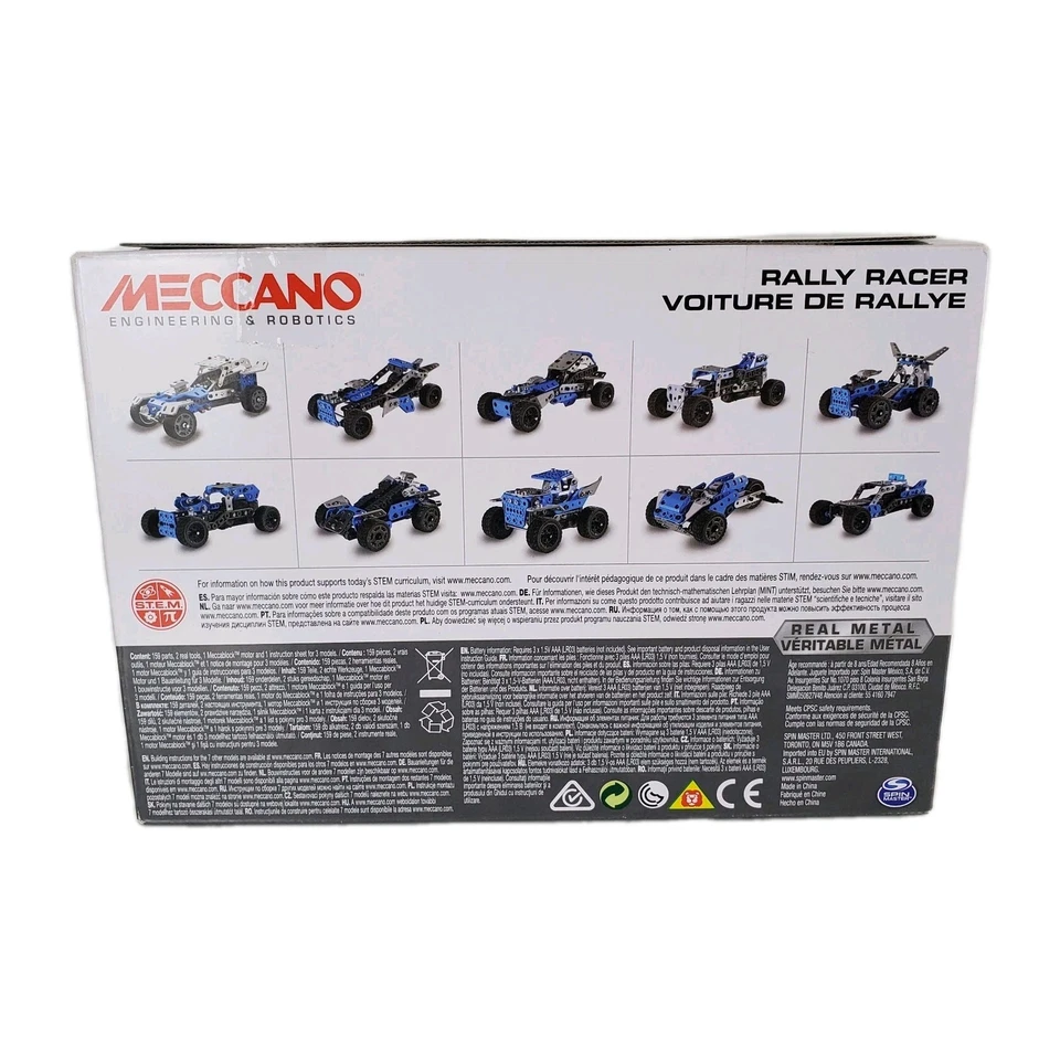 Spin Master Meccano 18203 Rally Racer 10 in 1 Set (Real Metal) Brand New - Image 2 of 4