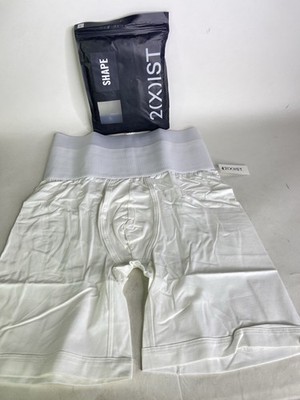 2XIST Shapewear Shape Form Slimming Boxer Brief White Underwear Mens Size L