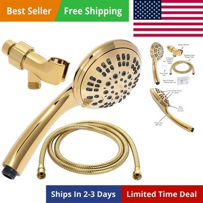 6 Function Handheld Shower Head Kit - High Pressure, Removable Hand Held Show...