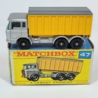 Vintage Lesney Matchbox #47 Tipper Container Truck, Pre-Owned (M-#06)