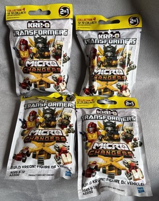 4 Sealed Hasbro KRE-O/KREO Transformers - Two In One Micro Changers Blind Bag
