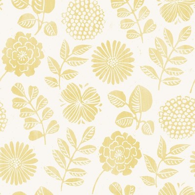 FD26530_Hannah Großes Blumenmuster Gelb Fine Decor Tapete
