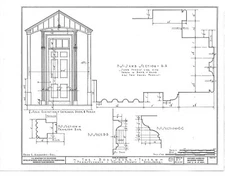 6. Entrance door and porch - Boalsburg Tavern, Route 5, Boalsburg, Centre