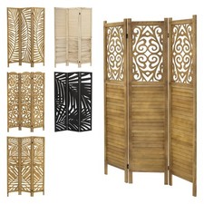 Paravento pieghevole 3 pannelli in legno divisorio per ambienti interni