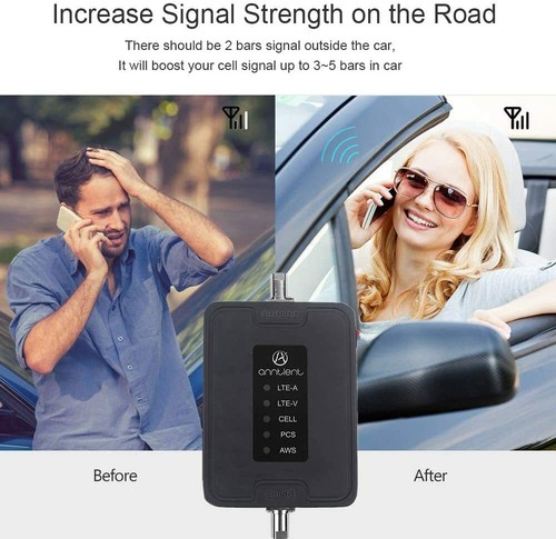 Amplificateur de signal de téléphone portable 5G 4G LTE 700/850/1700/1900 MHz kit vocal de données de camping-car pour voiture - Photo 8 sur 10