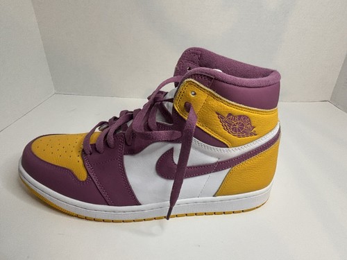 Nike AIR JORDAN 1 RETRO HIGH OG University Gold Light Bordeaux-White | Size 11.5 - Picture 4 of 13