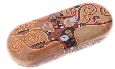 FRIDOLIN Brillenetui aus Metall mit Kunstdruck Gustav Klimt -  Lebensbaum NEU