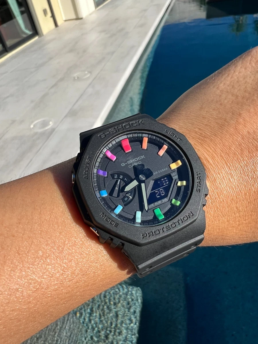 GA2100-1A1 Casioak AP Royal Oak Custom Dial Rainbow Scale Rings G-SHOCK Casio