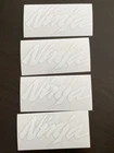 Set of 4 Ninja Decals Kawasaki Stickers Vinyl motorcycle helmet 250 650 5-8"