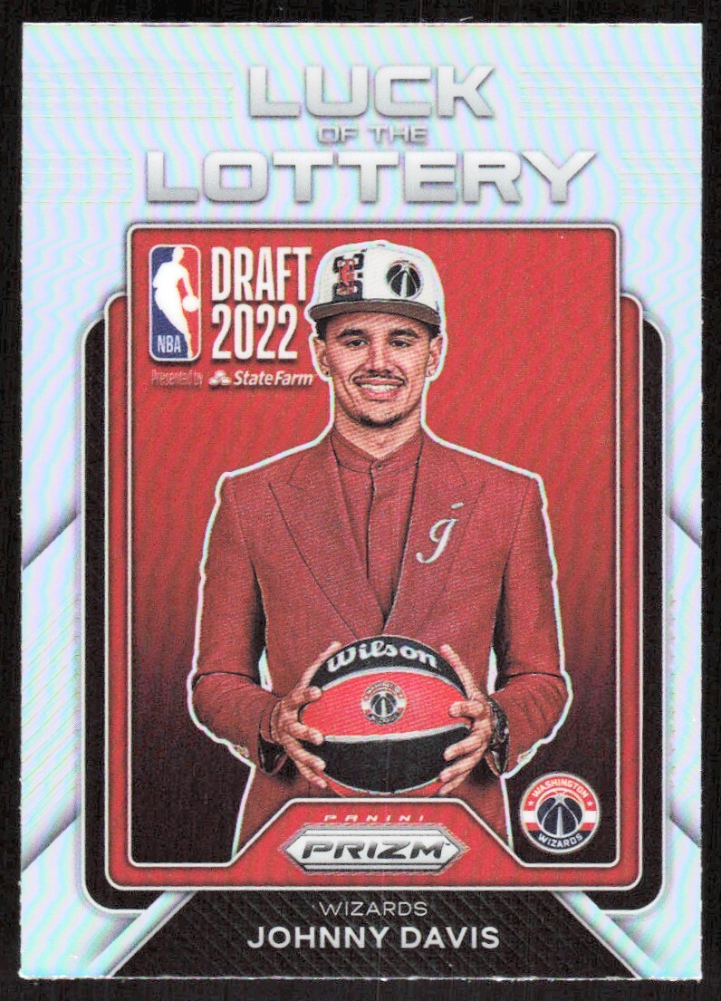 2022-23 8177D Panini Prizm Luck of the Lottery SILVER PRIZM Johnny Davis Rookie