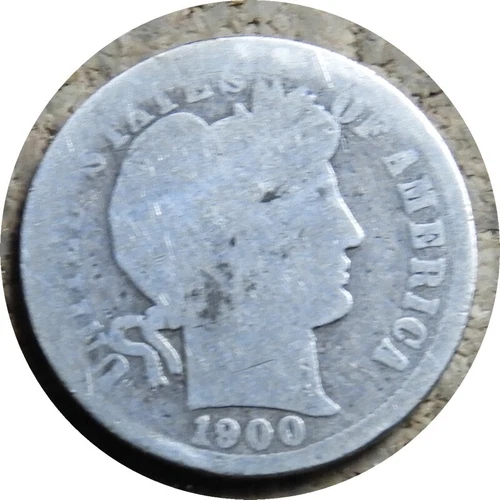 elf Barber Dime 1900 O