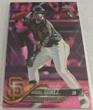 2018 Topps Chrome Baseball Miguel Gomez San Francisco Giants Pink Refractor RC