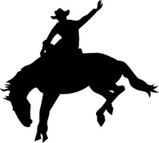 Rodeo Cowboy Vinyl Decal Sticker Car Suv Truck Window Wall Tablet Laptop Trailer