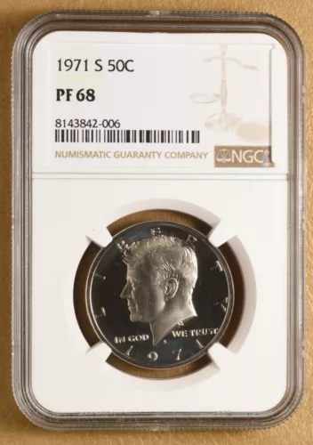1971 S Proof Kennedy Half Dollar NGC PF68